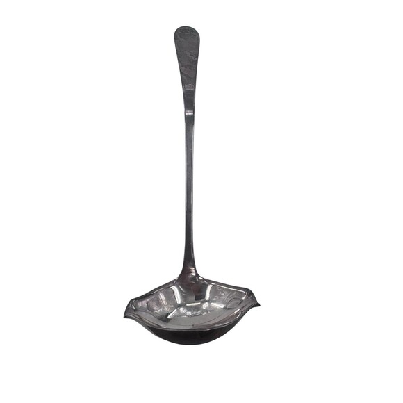 Gorham Silverplate 12.5 Inch Punch Ladle YH274 Heritage Plain Handle 2 Spout - Picture 5 of 16